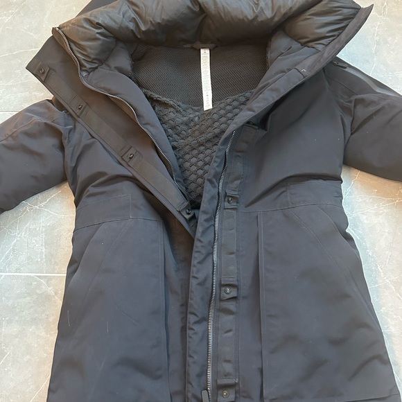 Women's Black Hooded Coat - Picture 3 of 3